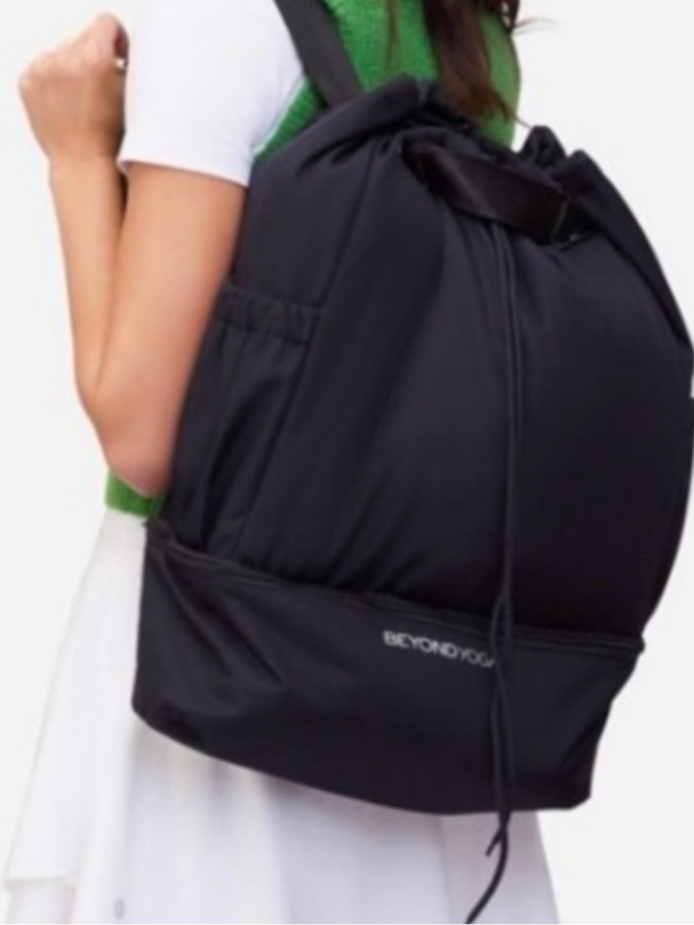 BEYOND YOGA Convertible Gym Bag Backpack 19” Black Tote With Straps And Handles